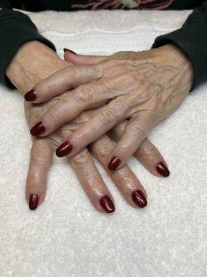 Gel polish on natural nails