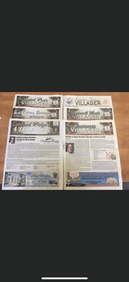 Our six different editions of the monthly Villager Newspapers are an affordable way to advertise to over 40,000 homes!