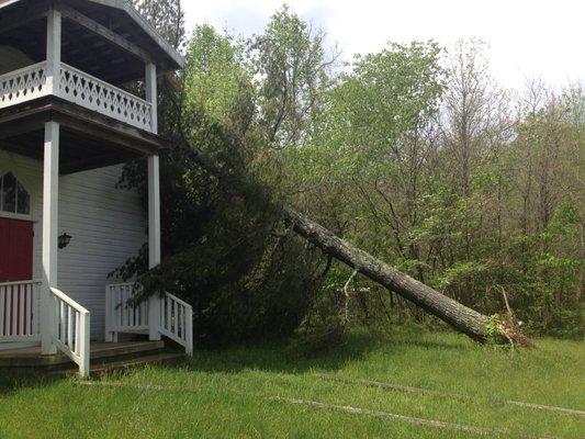 Satisfaction Tree Service offers emergency storm damage service.