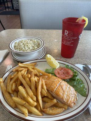 Broiled Salmon Dinner