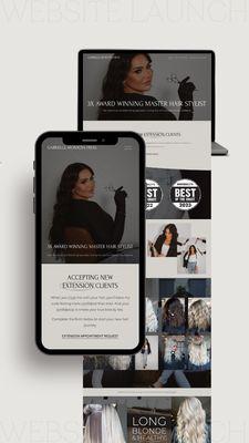 Hair Extension Specialist Website Design