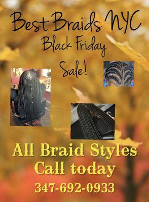 Black Friday deal going on now! Call to book an appointment today