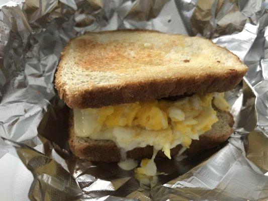 Sausage, egg and cheese breakfast sandwich