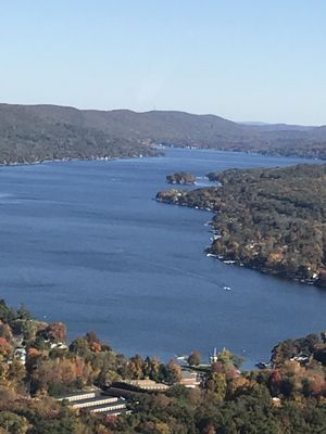 Aerial view of Greenwood Lake.