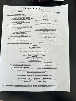 Breakfast menu