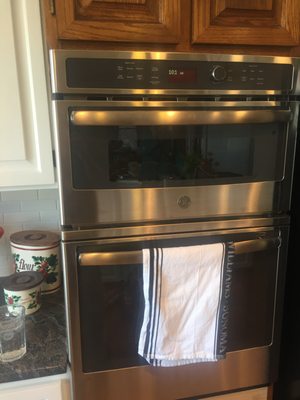 Replaced an in-cabinet double oven.