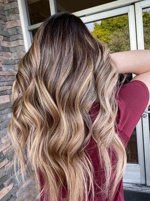 Beige balayage