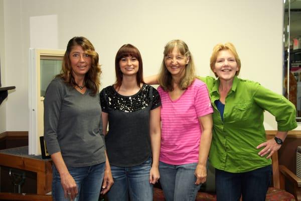 Customer Service (left to right): Sandra Henderson, Jessica Webster, Diana Jamison and Robin Knisley