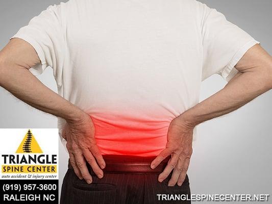 Remove back pain problems with a chiropractic adjustment at Triangle Spine Center