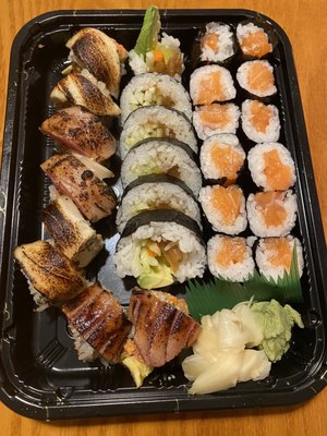 Salmon Roll, Vegetable Roll, Spicy Yankee Roll