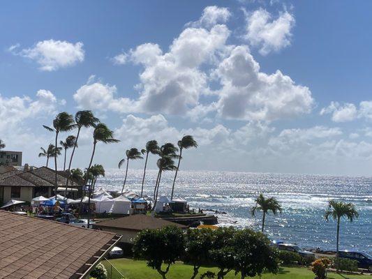 View of Beach House Restaurant and weekly craft fair.