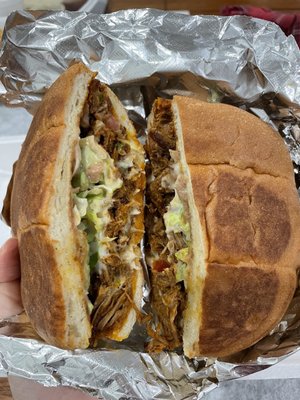 Shredded steak torta