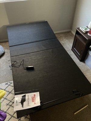 Bed frame with no mattress