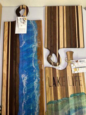 Ocean overlay cutting and charcuterie boards