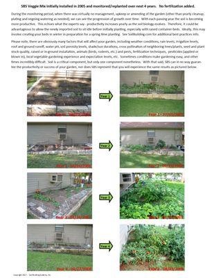 Soil Building Systems multi-year vegetable garden test bed.