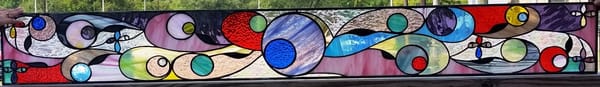 Stained Glass Transom - "Flowing colors" (TW-67)