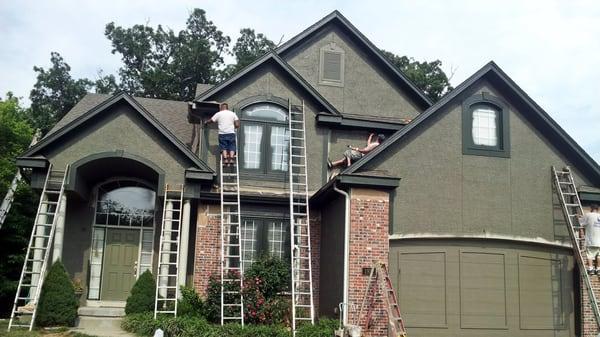 Belton, Mo exterior painting in-progress.