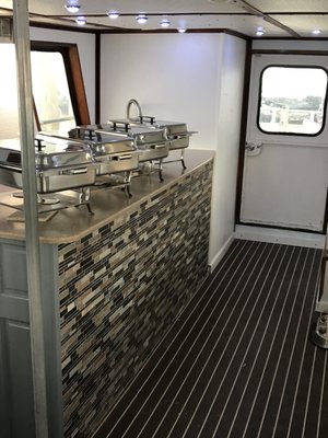 New catering buffet added to the main cabin