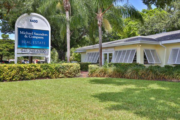 Entrance to Michael Saunders & Company's Bradenton Office. Bradenton Florida Real Estate, Homes, Condos, & Lots. We're Local. We're Global.