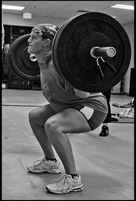 Lori rocking her back squat