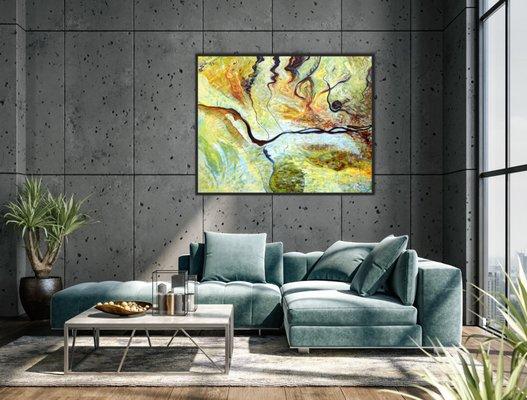 Artwork in Interiors, example (Laurentian Shield_City of Ottawa, Canada from Space)