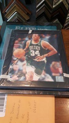 Autographed Paul Pierce photograph framed by Framemakers Picture Framing & Art Gallery