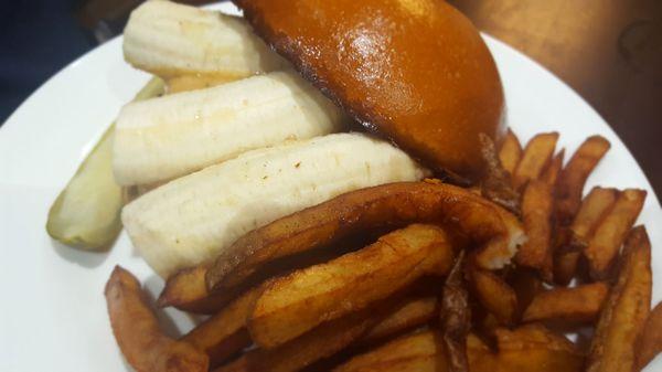 Peanut butter& banana burger