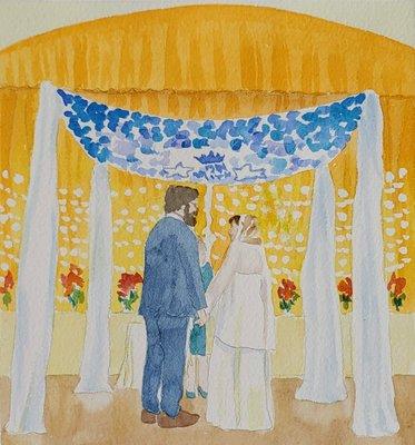 Wedding Portrait, watercolor