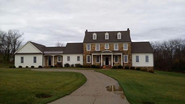 Shingle roof in Louisville, KY.  We guarantee all work for 5 years and hand-drive every shingle.