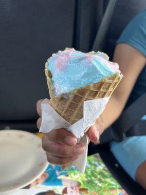 Cotton candy ice cream- the biggest "small" I have ever seen! (Note- Picture taken after many licks, so imagine another scoop)