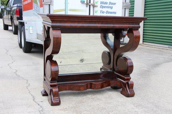 Spectacular Empire Mahogany Petticoat Pier Table Ca.1840