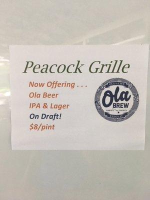 Ola Beer on Draft!