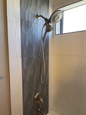 Shower waterfall effect