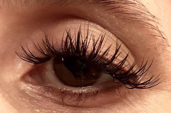 This is a Hybrid lash evolving into a Volume Lash