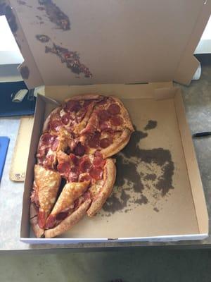 My pizza is finally here, I was starving.... This is unacceptable