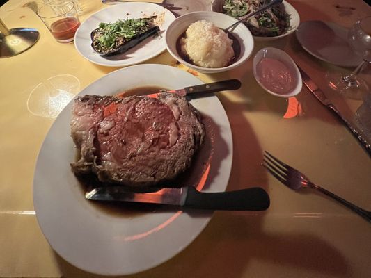 Prime Rib, Eggplant, Pommes Aligots, Arugula Salad