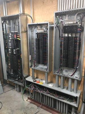 New electrical panel installations for commercial, industrial and residential electric service.