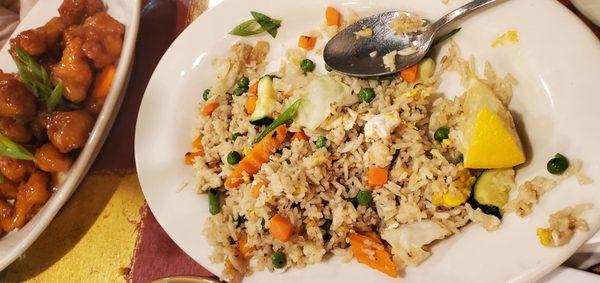 Egg fried rice add veggies