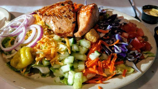 Salmon salad-- grilled. Huge!