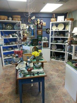 The showroom at Birch Mountain Pottery.