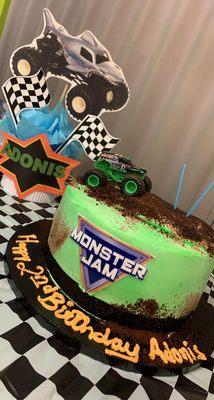 My sons Monster jam cake