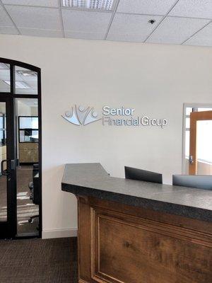 Senior Financial Group's reception area