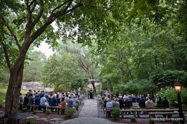 The pergola ceremony site.