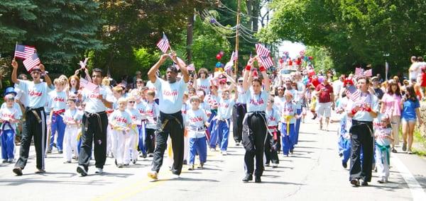 Families kick together & stick together! Freedom Festival Parade.