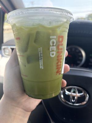 Iced oat milk matcha latte