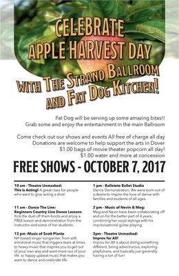 2017 Apple Harvest Day event schedule.