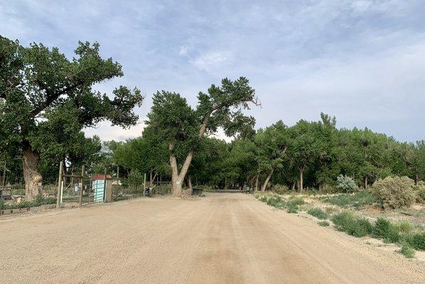 The dirt road leading towards Rangely Camper Park. It's easy to drive on, btw.