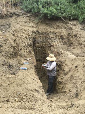 Geologic mapping of trench excavation