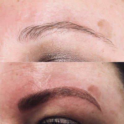 Combo brows (manual shading/Microblading)