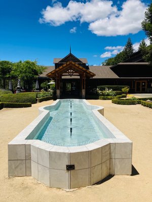 Fountain at the entrance.